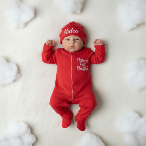 Personalized RED CHRISTMAS Baby outfit